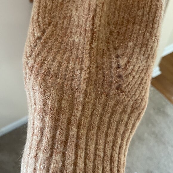 Dreamers Mock Neck Sweater Tunic Women's Large Spice Ribbed Soft Cozycore NWT - Picture 6 of 12